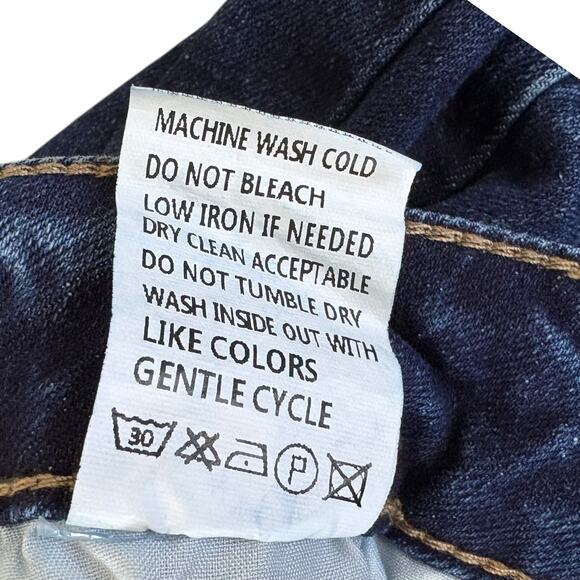 High Rise Wide Leg Panel Jeans Raw Hem Dark Wash 2000s Y2K Retro Street Blue - Picture 4 of 6